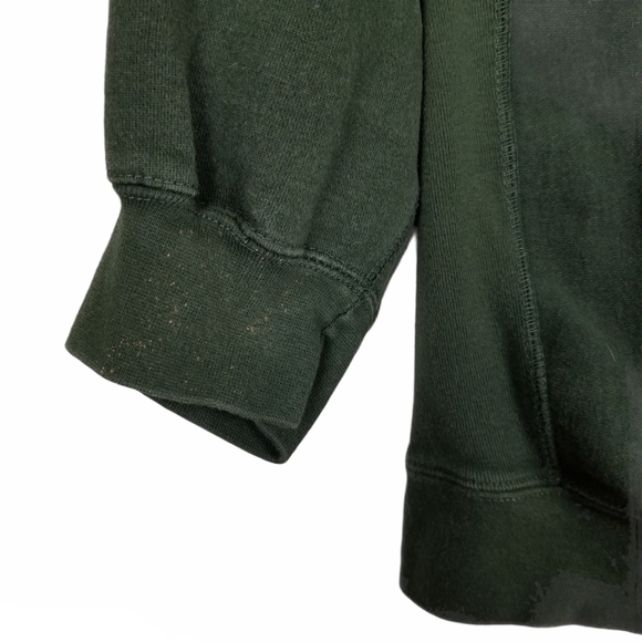 Cooperstown Baseball Crew Neck Sweatshirt Green Cross Weave XL Graphic Heavy - Picture 10 of 12